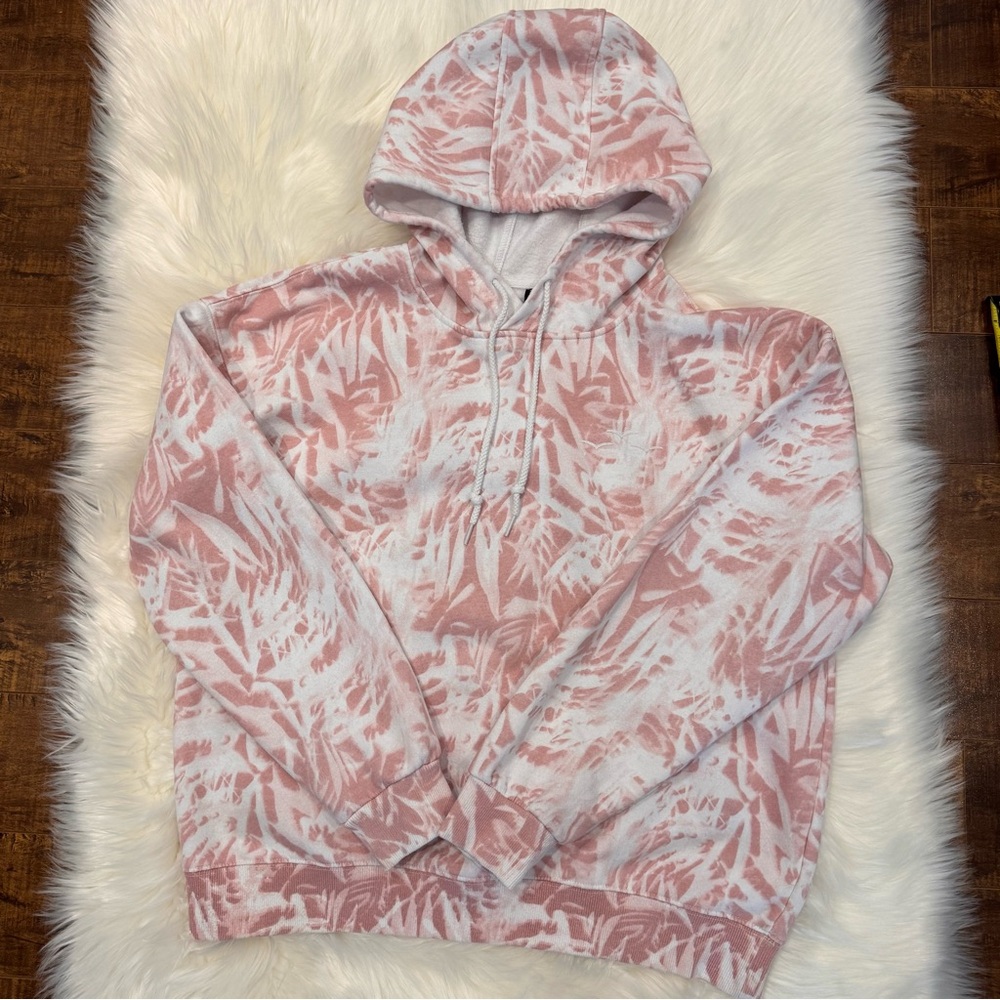 Pink & White Tie Dye Patterned Hoodie from LazyPants size Large, ladies